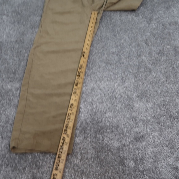 Chicos Design Silk/Linen Blend Ankle Pants Size 1 Green Straight - Picture 9 of 14